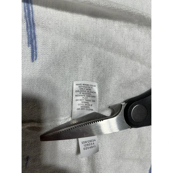 Pure Jill J. Jill Striped Linen Blend Open Front Long Cardigan Womens 3X Coastal - Picture 11 of 11